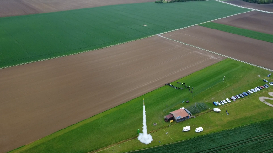EX-1D: One-Stage Rocket Launch at Straubing
